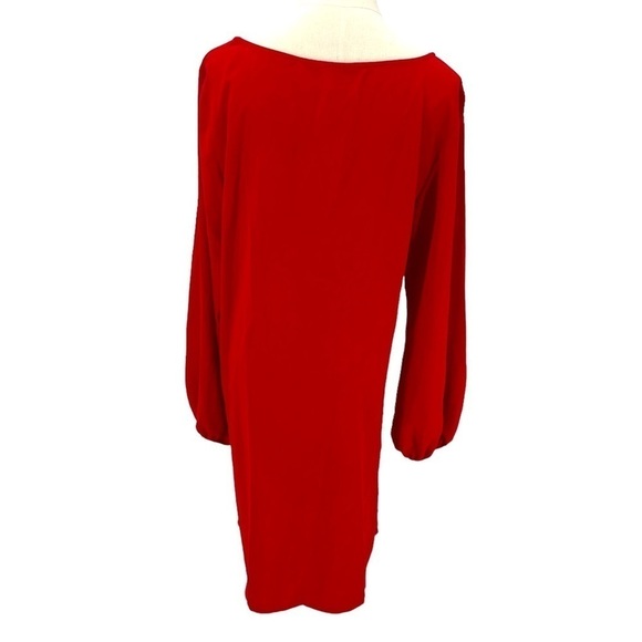 SHEIN Red Balloon Sleeve Mini Dress Size Large Women's - Picture 5 of 7